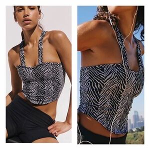 FREE PEOPLE MOVEMENT Flutter Kick Zebra Tank Size XS/S  New with Tags